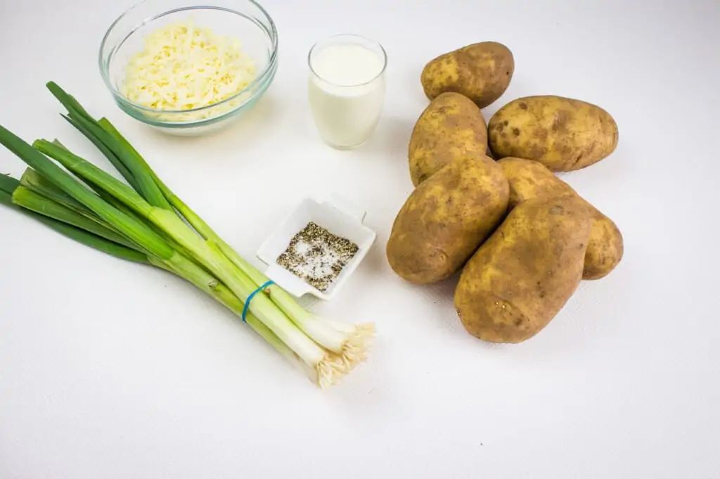 ingredients to make au gratin potatoes gruyere