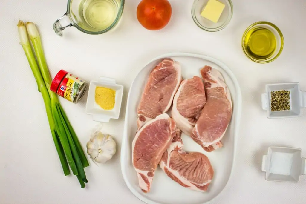 ingredients to make Pork chops with Tomato & tarargon