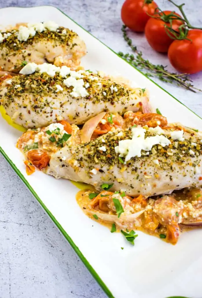 Mediterranean Chicken Bake with Feta and Tomatoes