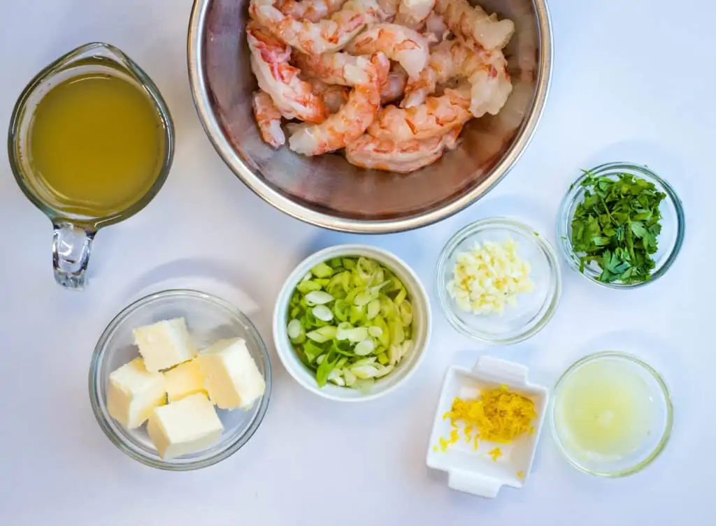 ingredients to make garlic shrimp scampi