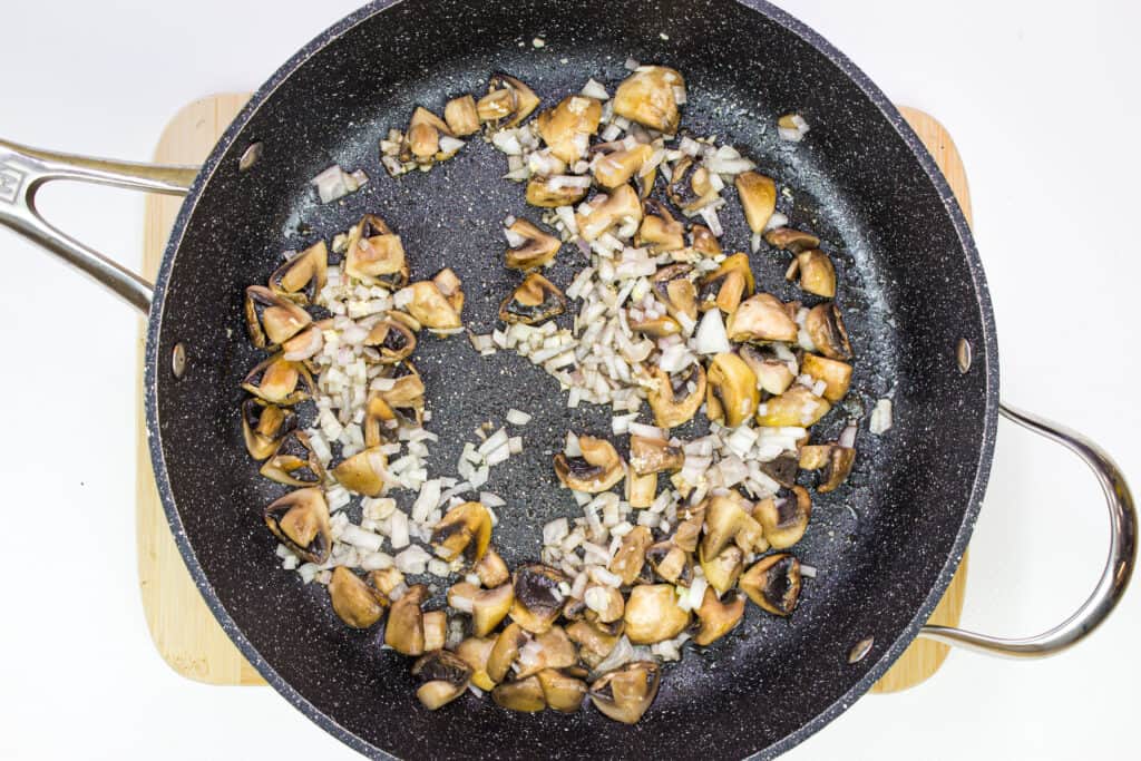 add the shallots and garlic