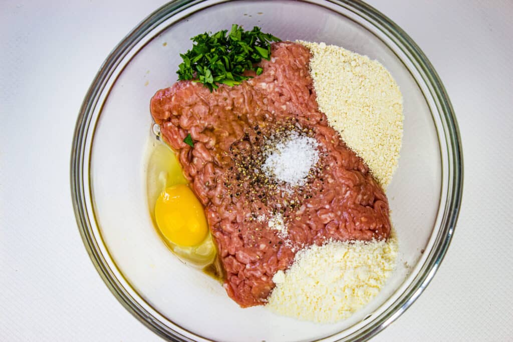 Mix the meatball ingredients