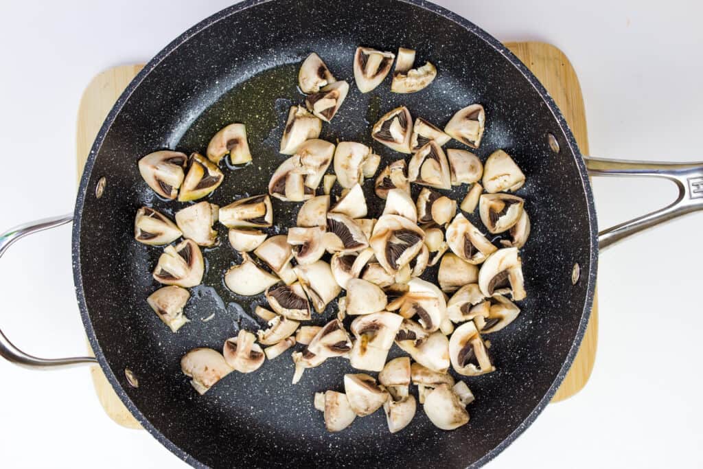 Sautee the mushrooms in oil