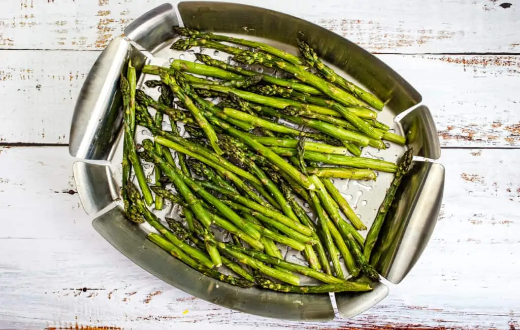 finished smoked asparagus