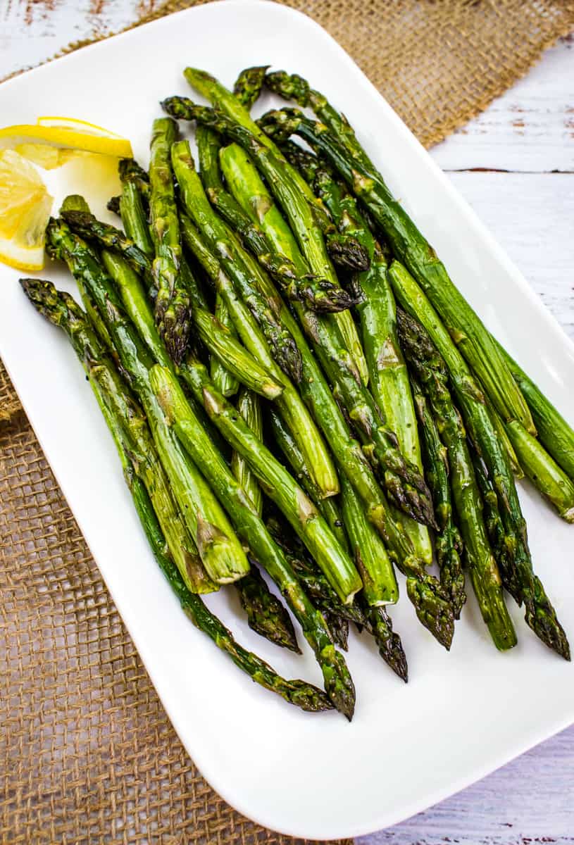 How to smoke asparagus on a pellet grill 2 asparagus growing in dirt