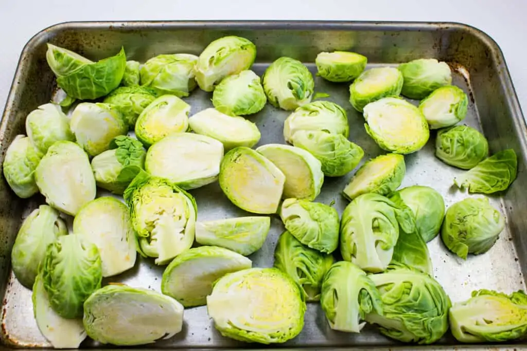 cleaned brussels sprouts