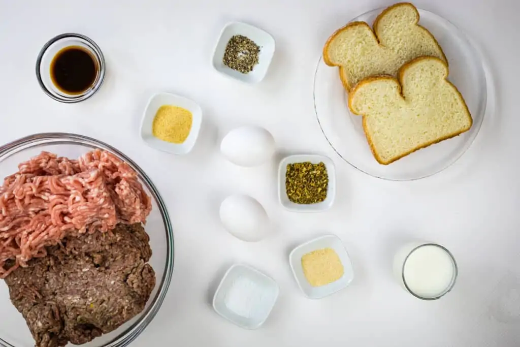 Ingredients to make smoked meatballs.