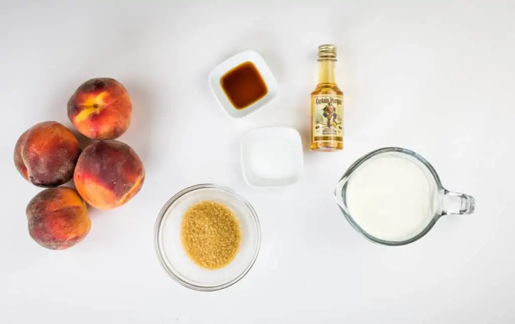 ingredients to make smoked peaches