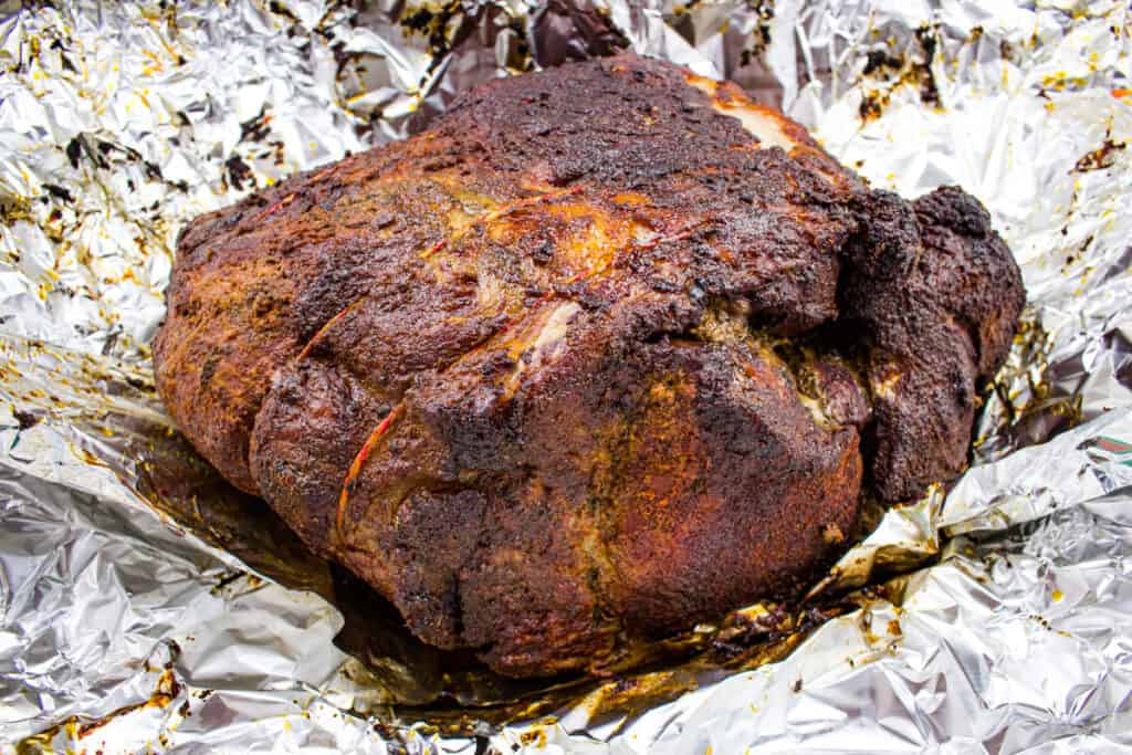 smoked pulled pork ready for pulling