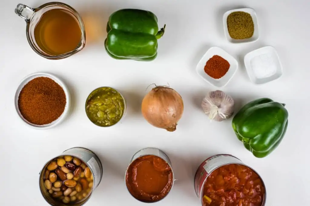 ingredients to make over the top chili