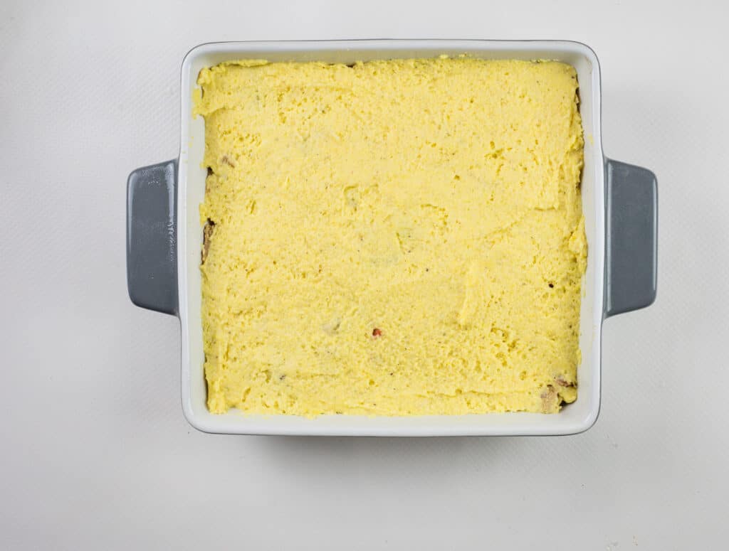 topped with remainder of batter
