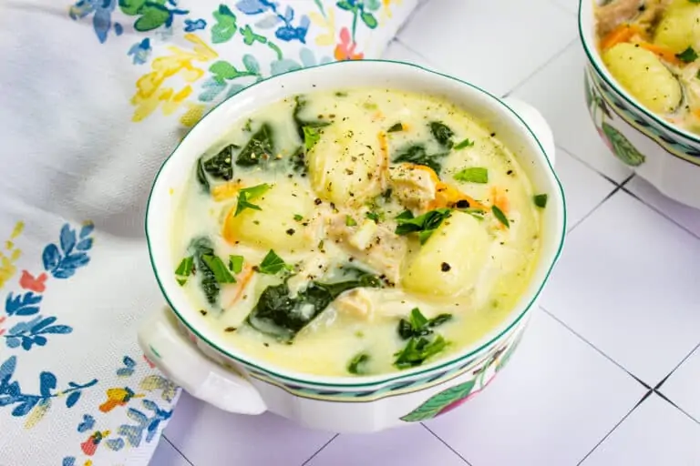 Chicken Gnocchi Soup in a bowl