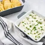 Cold Crab Dip in a bowl with crackers