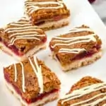 cranberry bars on a plate