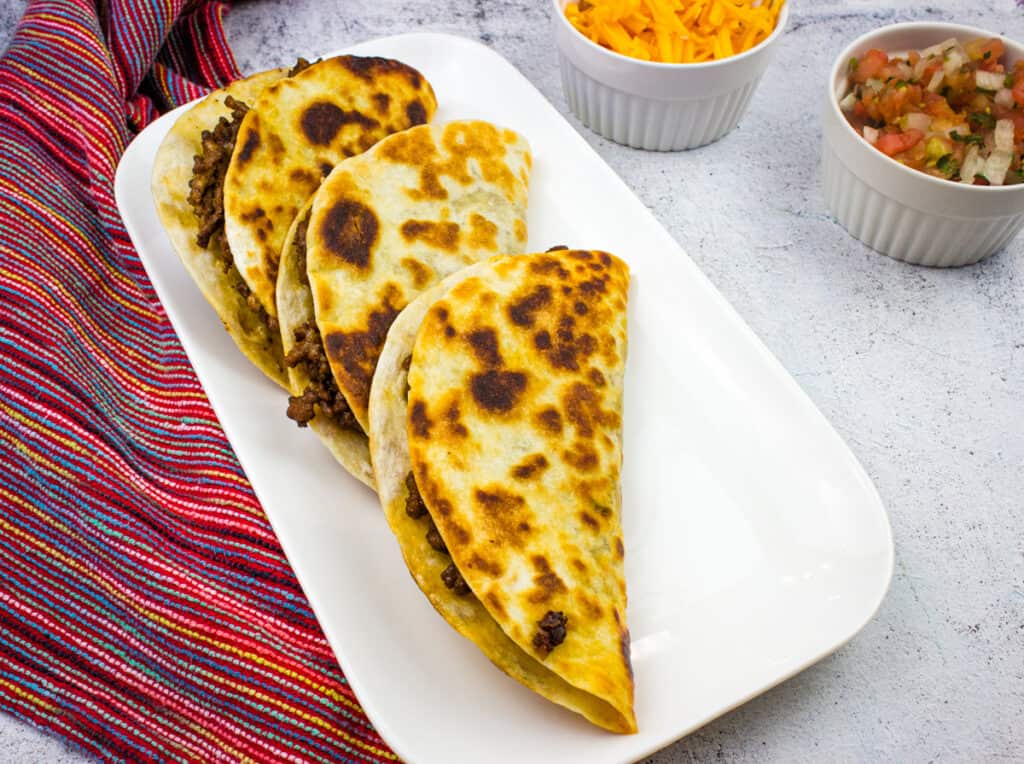 Tacos Dorados on a platter