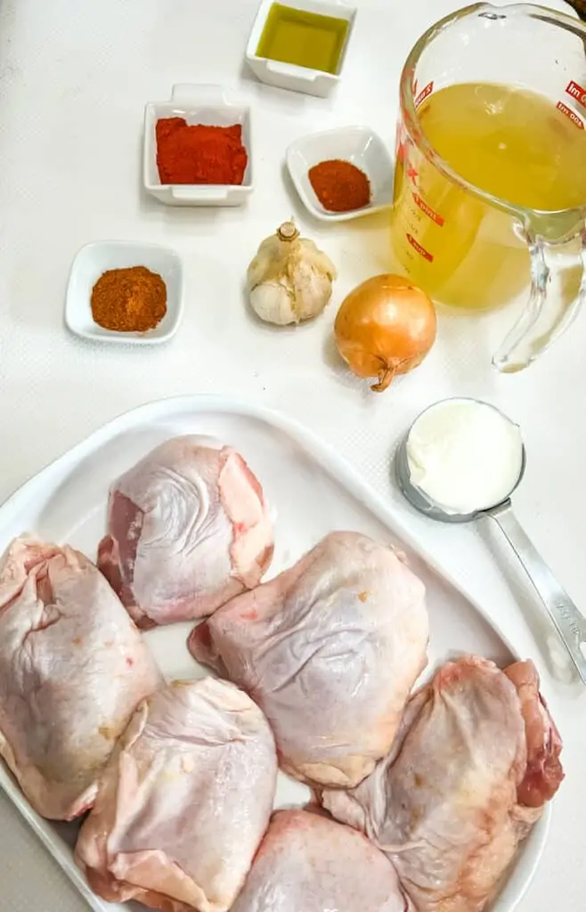 ingredients to make chicken paprikash instant pot