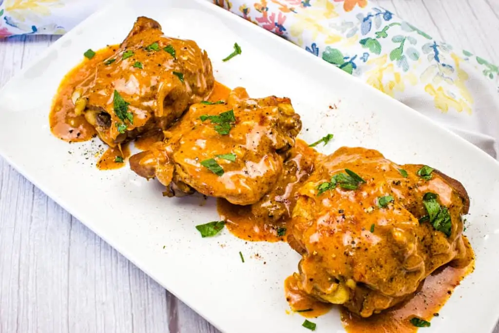 serve and enjoy your chicken paprikash instant pot recipe