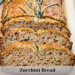 sliced zucchini bread