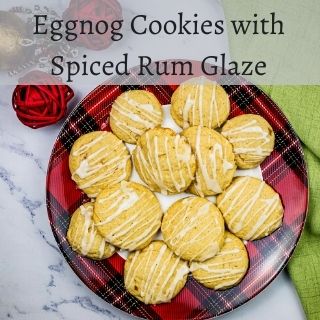 eggnog cookies on a festive plate