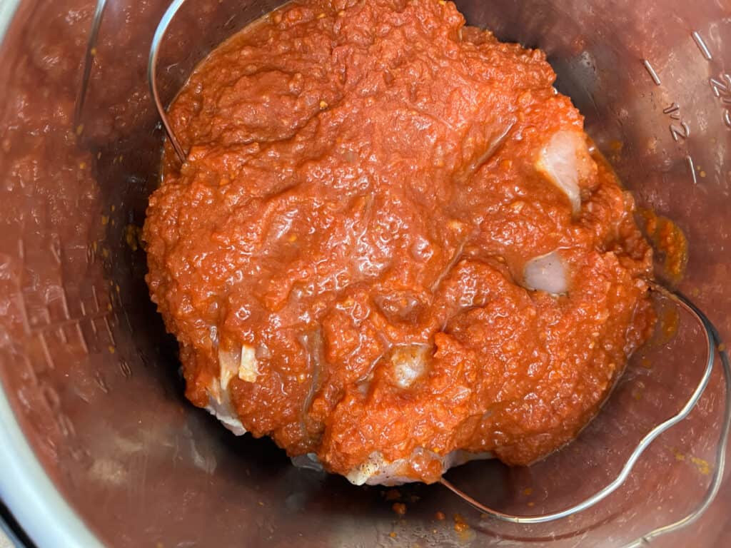 add pureed onions and tomatoes
