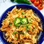 chicken tinga instant pot recipe in a serving bowl