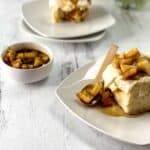 apple pie cinnamon rolls on a plate
