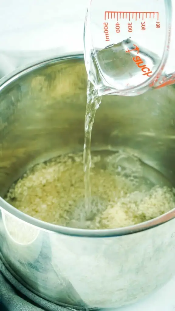 adding water to the instant pot insert