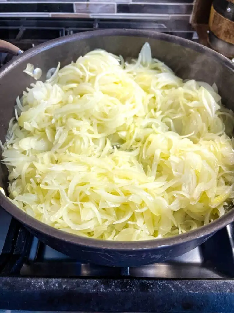caramelized onions after about 15 minutes