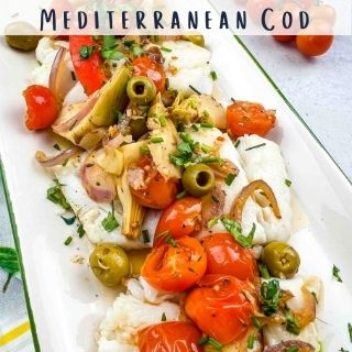 mediterranean cod on a platter