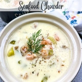 seafood chowder in a bowl