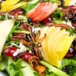 a closeup of waldorf salad in a bowl