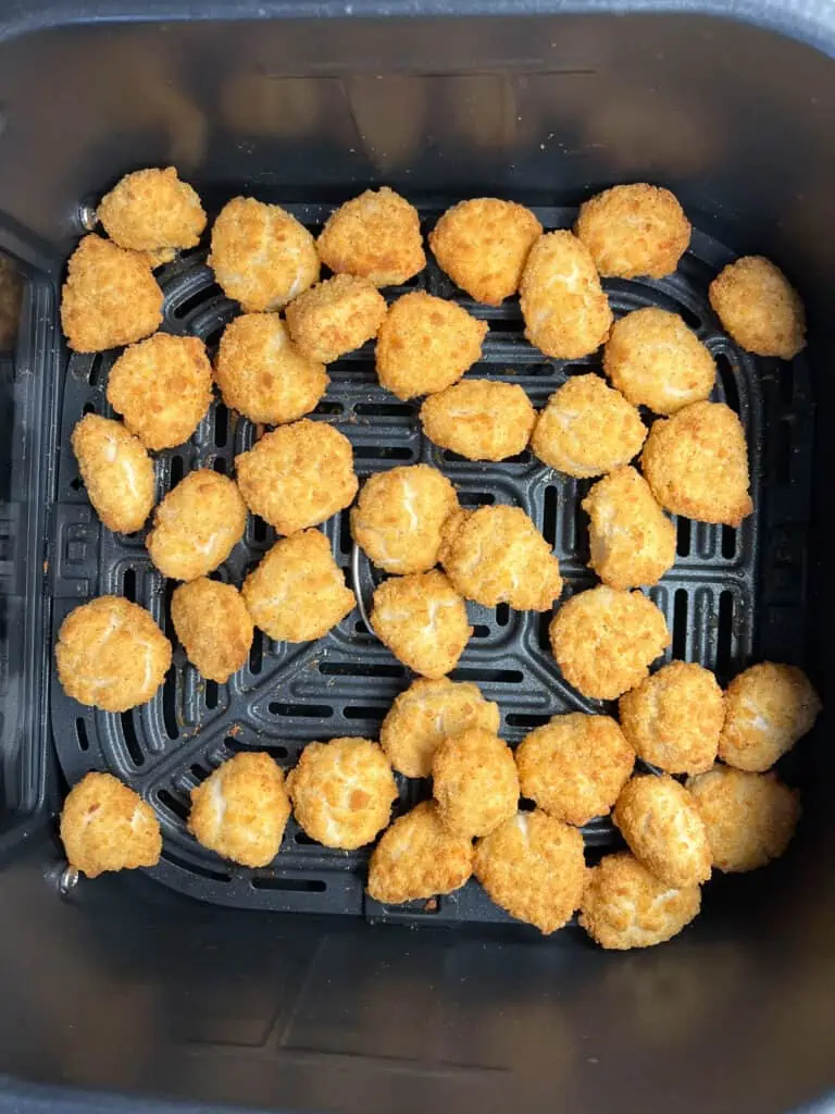 air fryer popcorn chicken in the air fryer basket