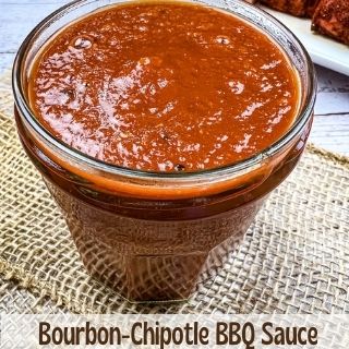 Chipotle-Bourbon BBQ sauce in a jar