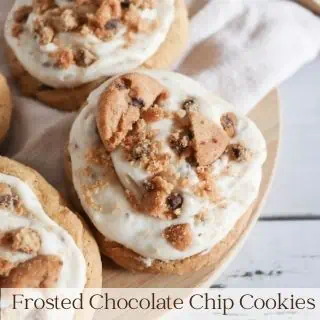 frosted chocolate chip cookies