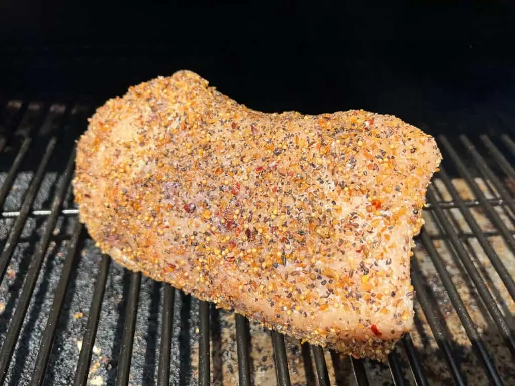 eye of round on the smoker