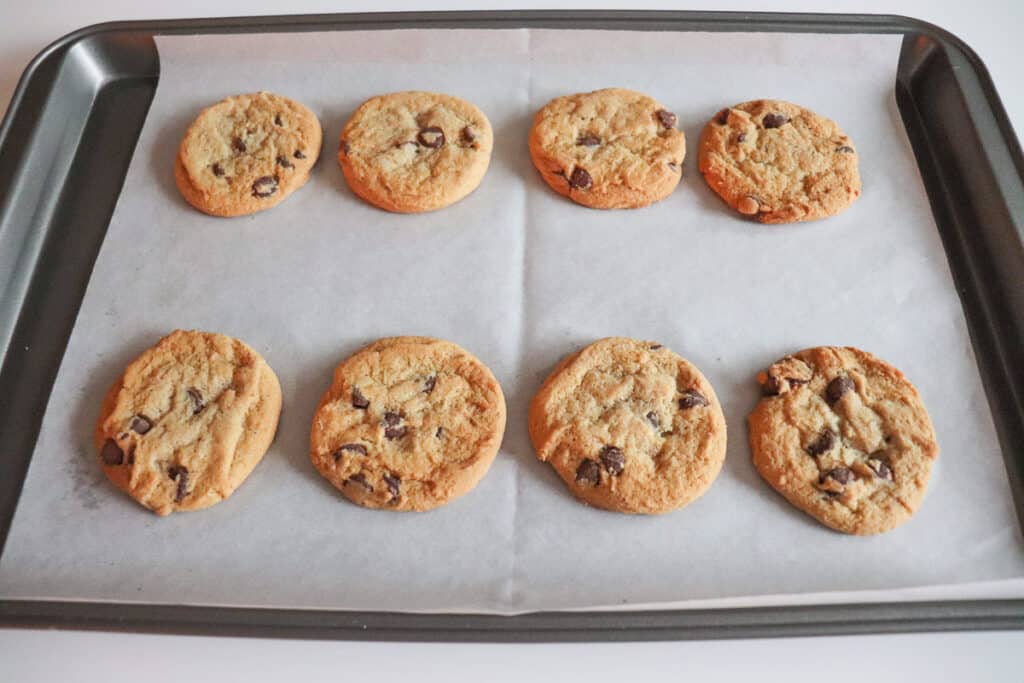 baked cookie frosted chocolate chip cookies