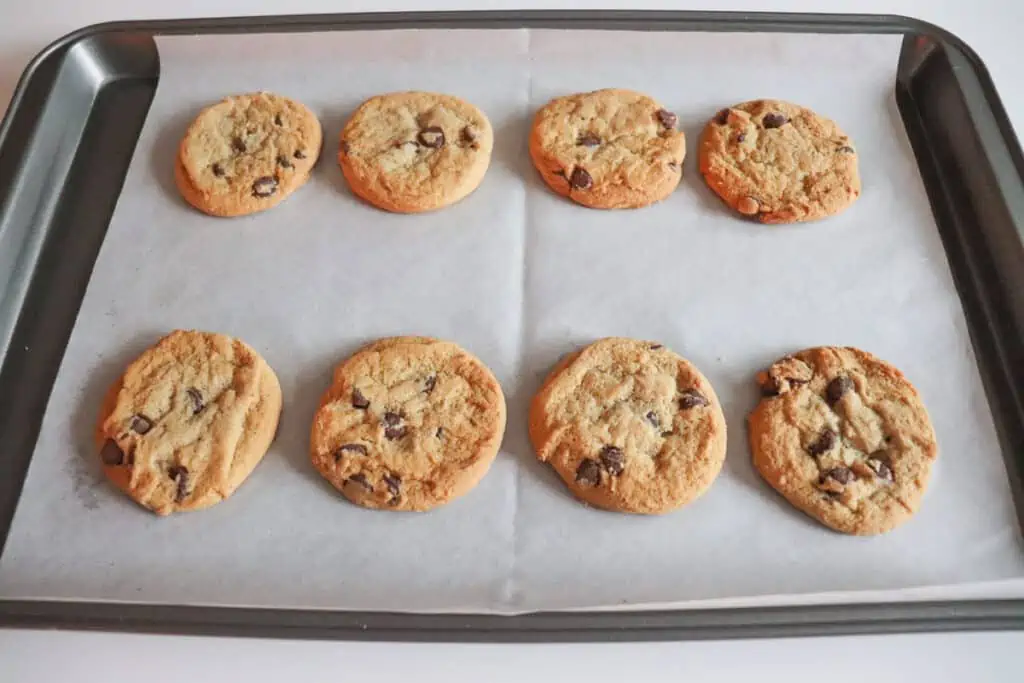 baked cookie frosted chocolate chip cookies