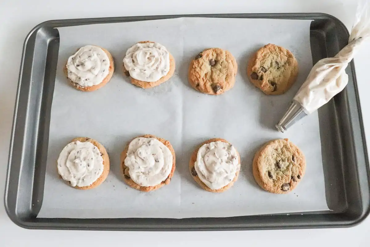 frosted cookie frosted chocolate chip cookies