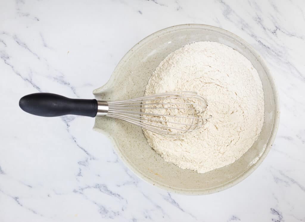 mixing dry ingredients in a bowl