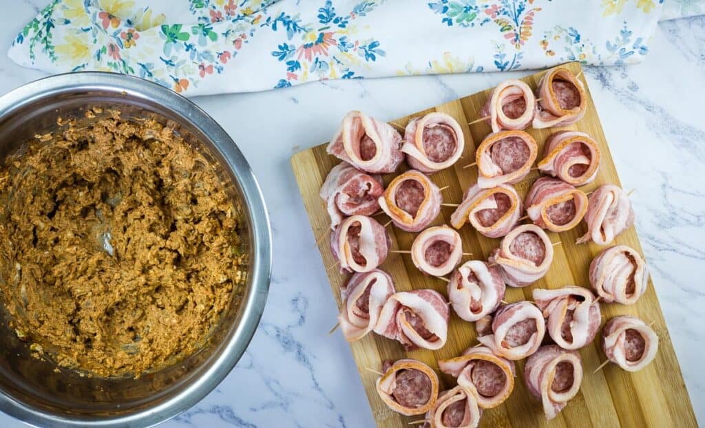 bacon wrapped pork shots