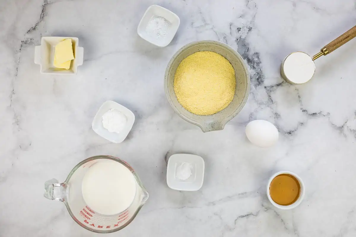 honey butter cornbread madeleines ingredients