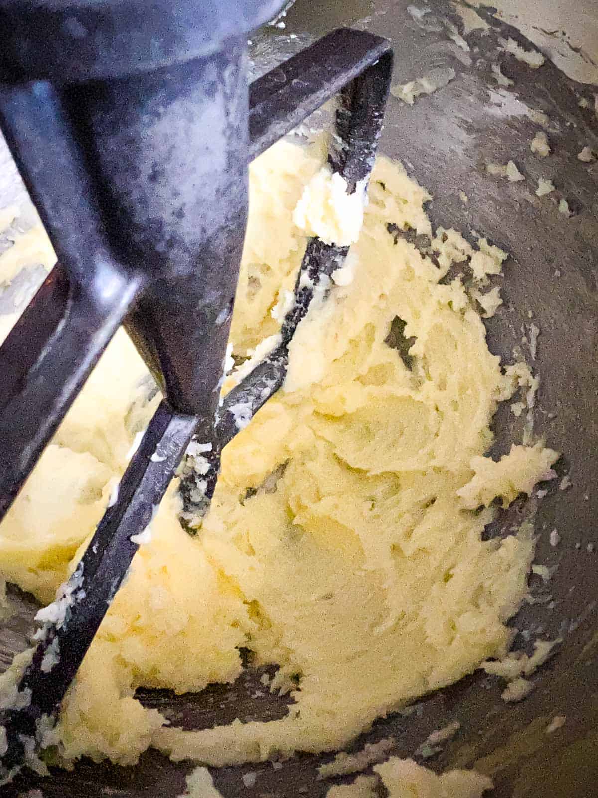 creaming the butter and sugar in a stand mixer