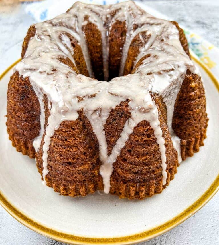 pumpkin chocolate cake on a platter