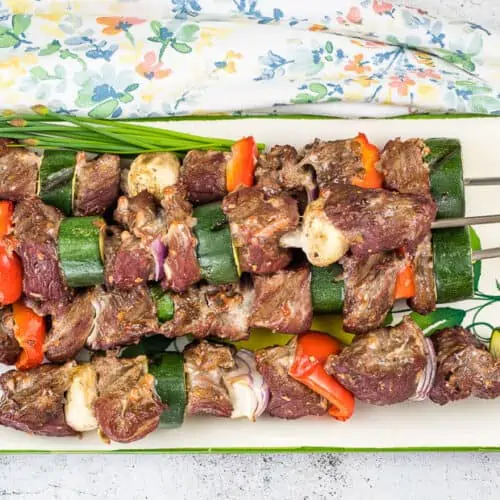 Smoked Beef Kabobs finished