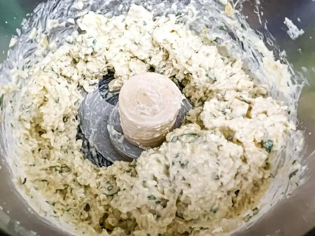 Ingredients pulsed until combined.