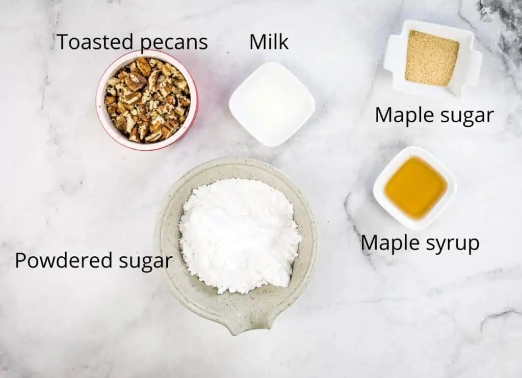 labeled glaze ingredients.