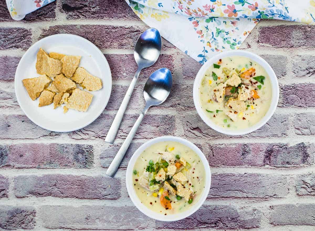 Ready to eat Turkey Pot Pie Soup.