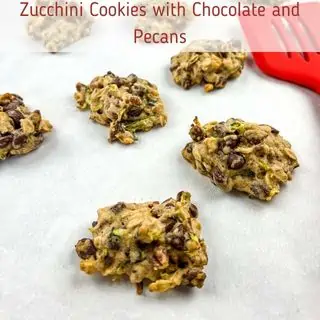 Zucchini Cookies on a baking sheet.