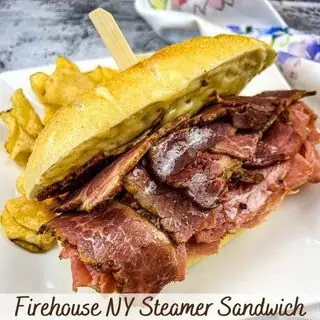 Firehouse New York Steamer Sandwich on a plate.