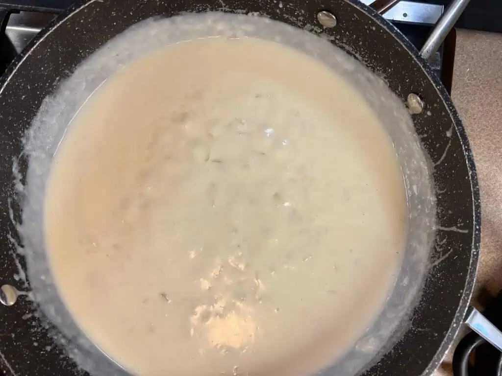 A cooked roux that's the base of the Spinach and Brie Dip.